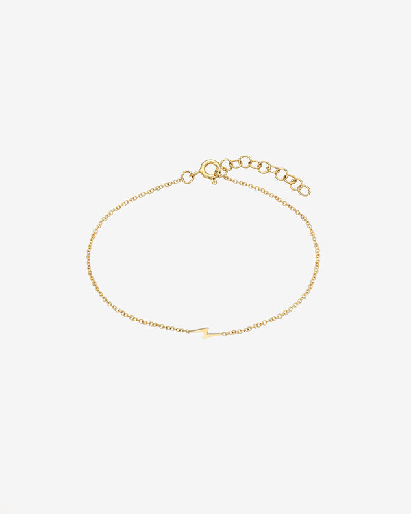 14K Gold Tiny Lightning Bolt Bracelet, photo 1