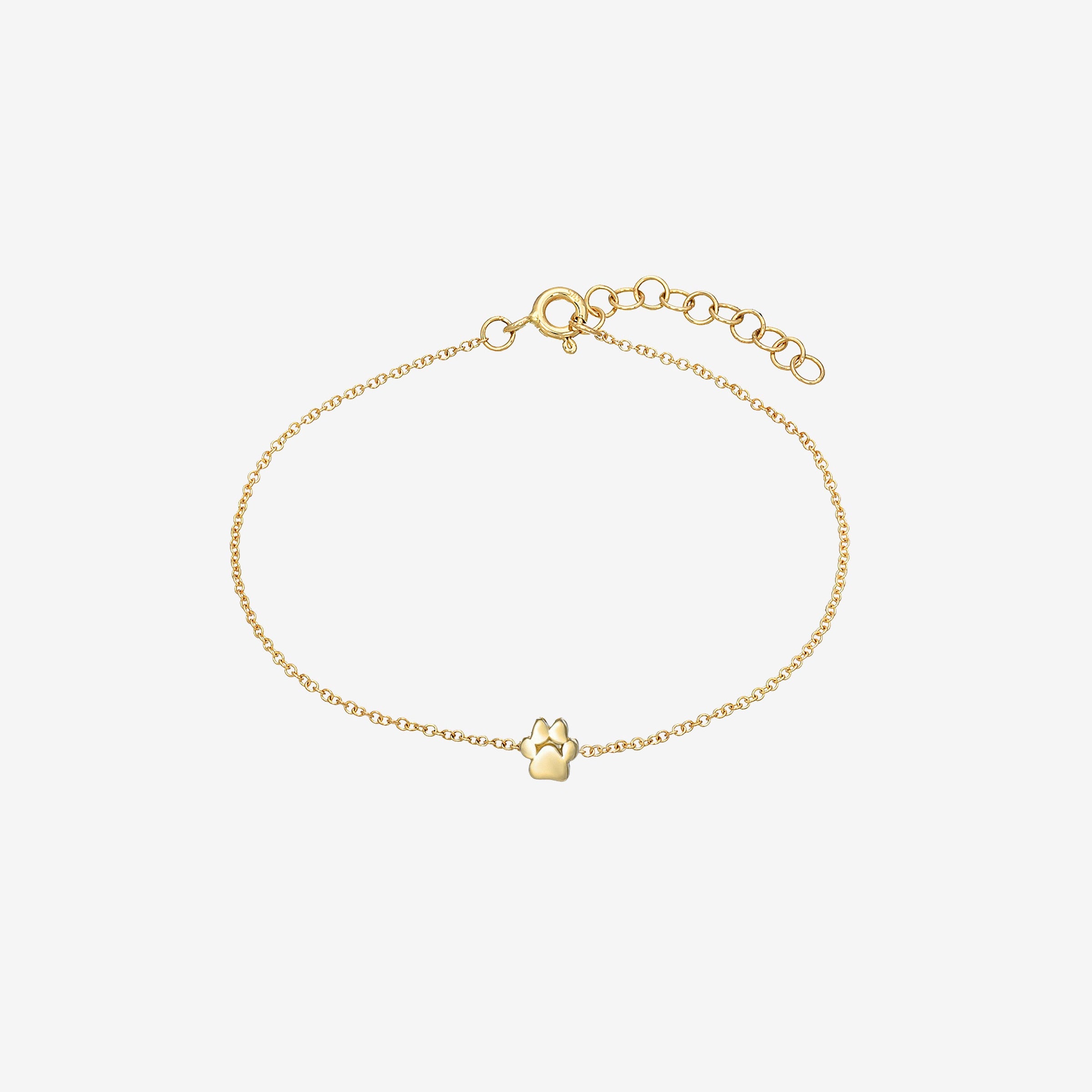 14K Gold Tiny Paw Bracelet, photo 1