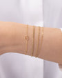 Pulsera de símbolo de la paz diminuto en oro de 14K, foto 2