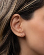 14K Gold Tiny Wishbone Stud Earring, photo 2