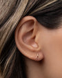 14K Gold Tiny Wishbone Stud Earring, photo 3