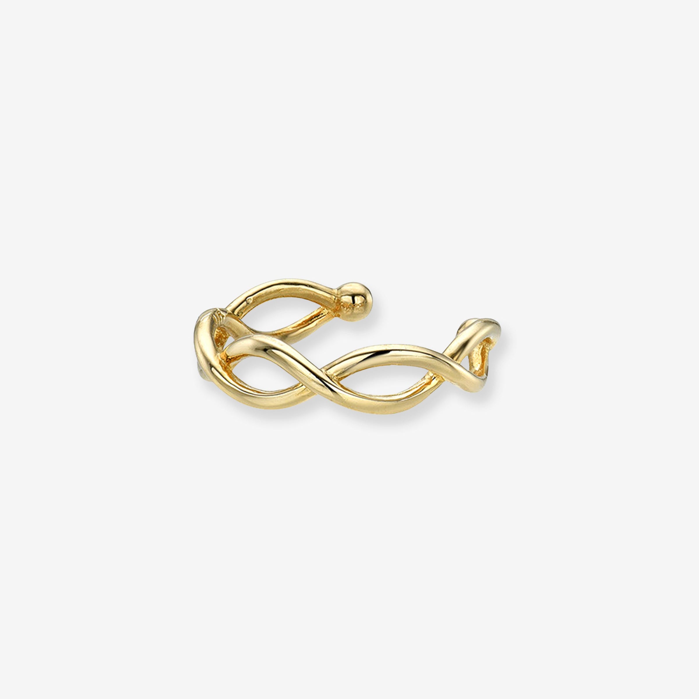 Ear cuff torcido en oro de 14K, foto 1