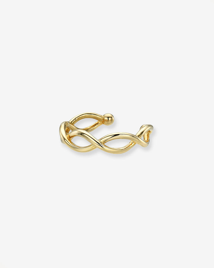 Ear cuff torcido en oro de 14K, foto 1