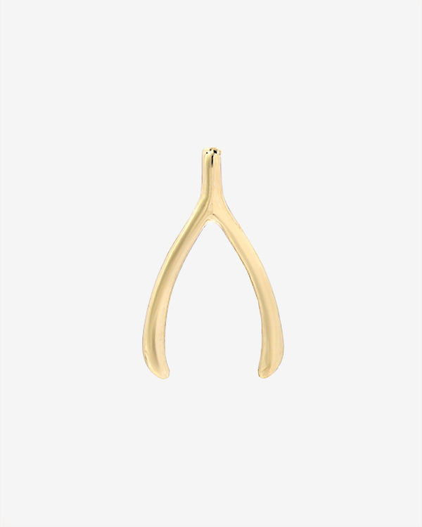 14K Gold Wishbone Pendant, photo 1