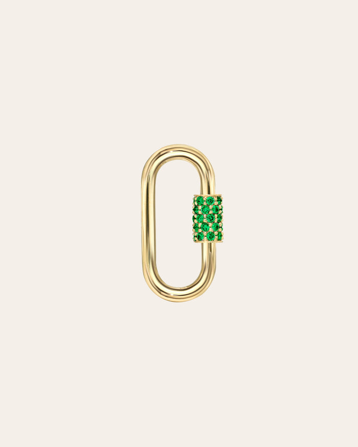 14K Gold Gemstone Carabiner Charm, photo 11