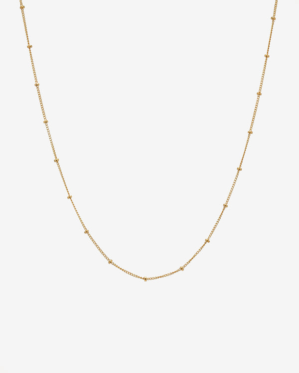 Collar de cadena con segmentos de cuentas en oro de 14K, foto 1