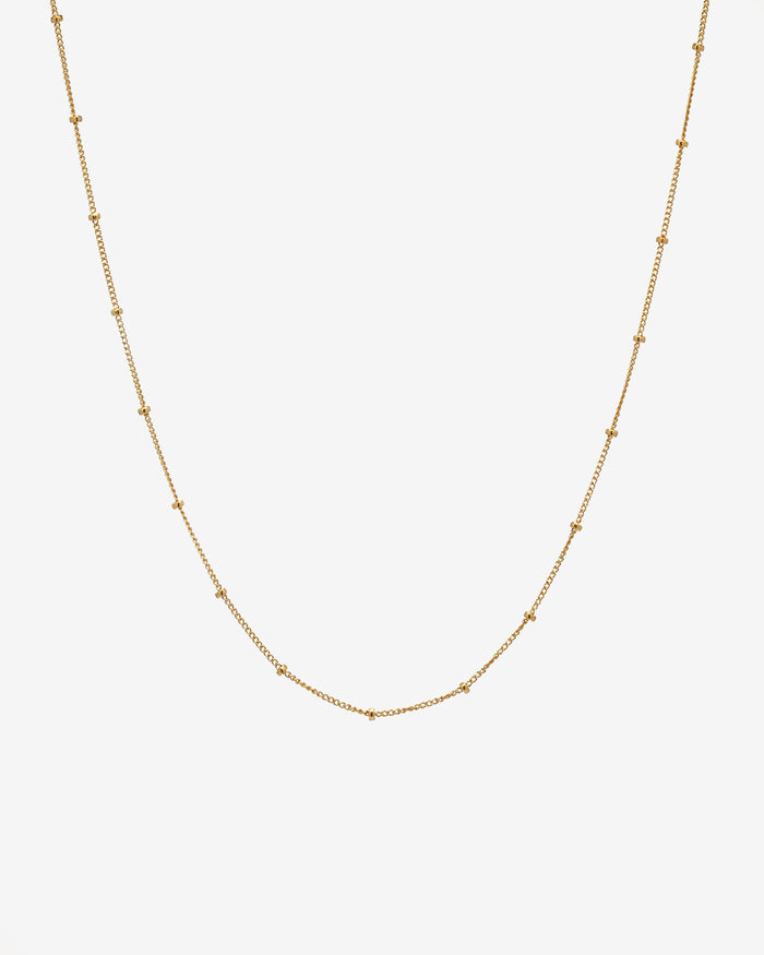 Collar de cadena con segmentos de cuentas en oro de 14K, foto 1