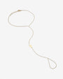 14K Gold Diamond Evil Eye Hand Chain, photo 1