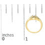 1 Ct. T.W. Princess Diamond Geometric Cocktail Ring in 14K Yellow Gold, photo 7