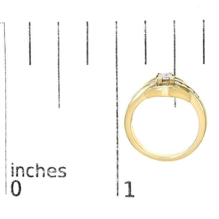 1 Ct. T.W. Princess Diamond Geometric Cocktail Ring in 14K Yellow Gold, photo 7