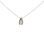 Collar con colgante de tres tonos con diamantes blancos y marrones de 1/2 ct. p.t. en plata de ley, foto 1