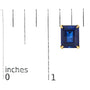 10x8mm Lab-Created Blue Sapphire Emerald-Cut Solitaire Stud Earrings in 18K Yellow Gold, photo 5