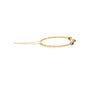 Pulsera de estaciones de halo con amatista morada y diamantes de 1/3 ct. p.t. en oro amarillo de 18K, foto 2
