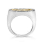Anillo infinito con detalle de diamante en plata de ley bañada en oro amarillo de 14K, foto 5