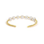 Freshwater Cultured Pearl Cuff Bangle Bracelet in 18K Yellow Gold, photo 2