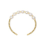 Freshwater Cultured Pearl Cuff Bangle Bracelet in 18K Yellow Gold, photo 4