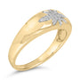 1/10 Ct. T.W. Diamond Star Burst Inlay Ring in 18K Yellow Gold, photo 4