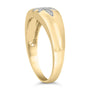 1/10 Ct. T.W. Diamond Star Burst Inlay Ring in 18K Yellow Gold, photo 5