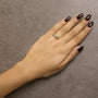 1/10 Ct. T.W. Diamond Star Burst Inlay Ring in 18K Yellow Gold, photo 3