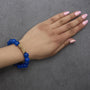 Blue Agate Beaded Dragon Charm Bracelet in 18K Yellow Gold, photo 3