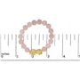 Dragon Charm Natural Rose Quartz Beaded Charm Bracelet in 18K Yellow Gold, photo 5