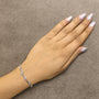 Pulsera bolo de doble onda con diamantes de 1/2 ct. p.t. en plata de ley, foto 3