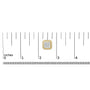 Aretes de botón de halo texturizado con diamantes de 1/6 ct. p.t. en plata de ley bañada en oro amarillo de 10K, foto 5