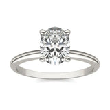 1 1/2 CTW Oval Lab-Grown Diamond Engagement Ring in 14K Gold