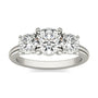 2 CTW Lab-Grown Diamond Three Stone Ring in 14K Gold, photo 2