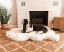 PupRug Curve Faux Fur Orthopedic Dog Bed, Polar White, photo 3