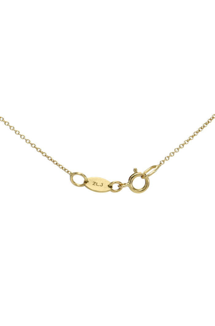 14K Gold Pave Diamond Disc Necklace, photo 4