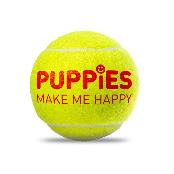 Happy Tennis Ball in neon green