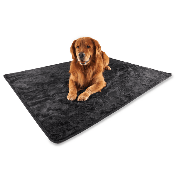 PupProtector Summer Short Fur Waterproof Throw Blanket, Midnight Black
