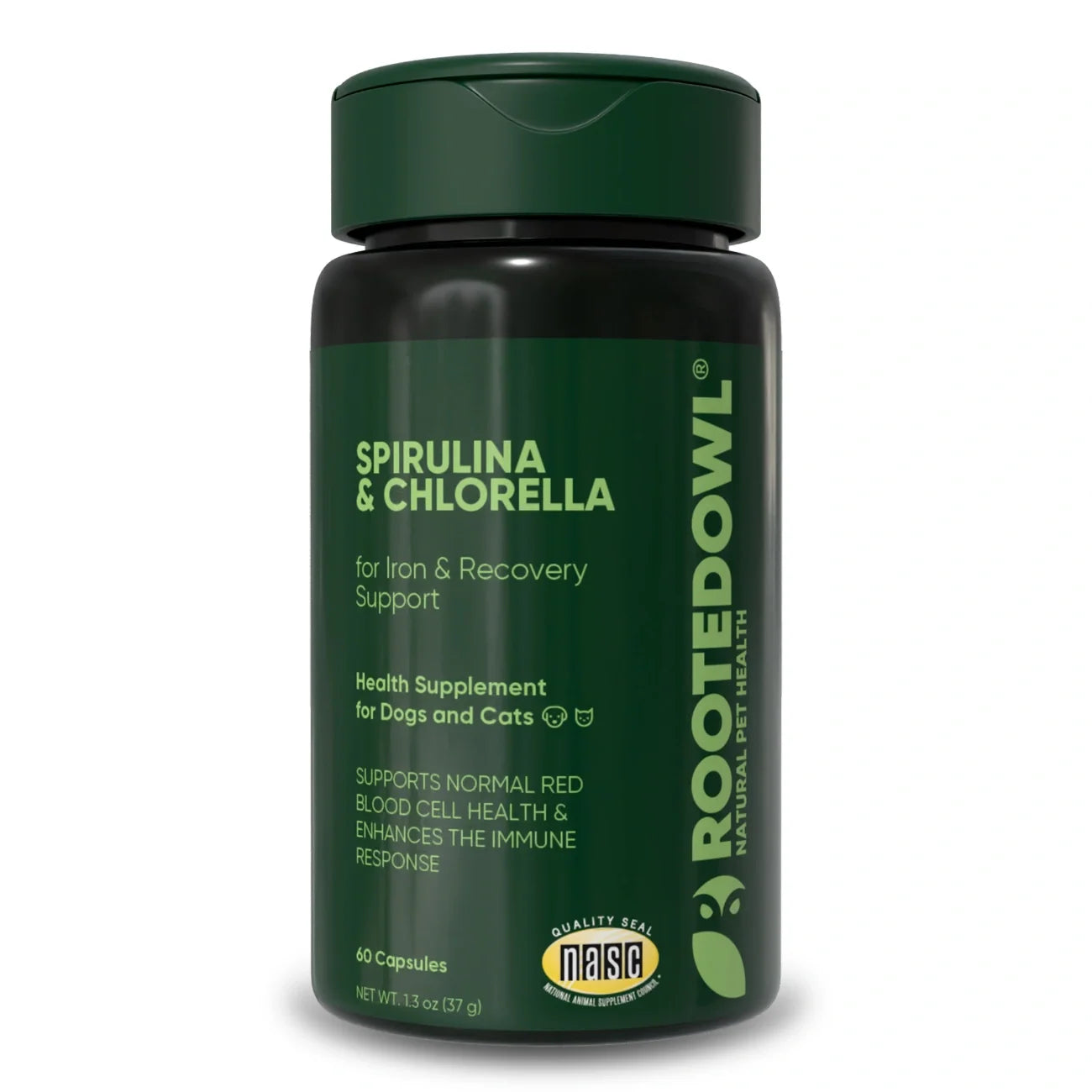 Spirulina and Chlorella Capsules for Dogs and Cats