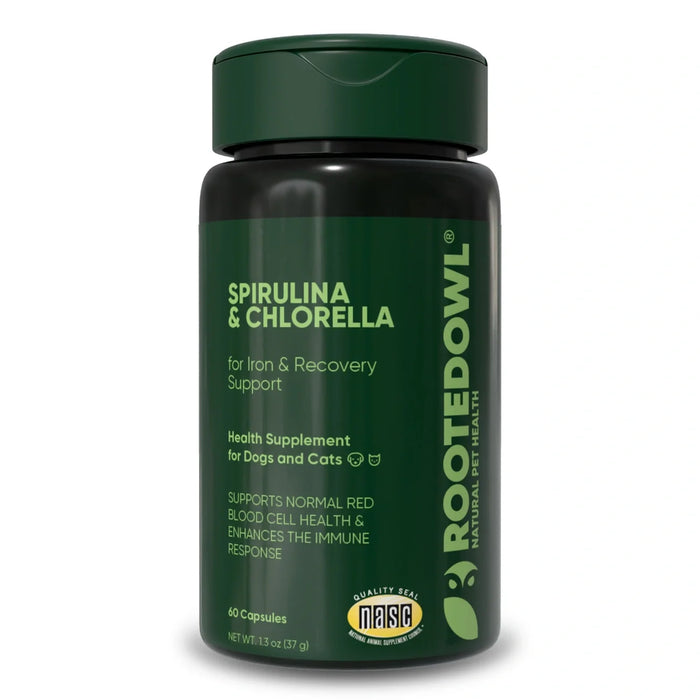 Spirulina and Chlorella Capsules for Dogs and Cats