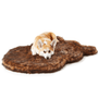PupRug Curve Faux Fur Orthopedic Dog Bed, Brown