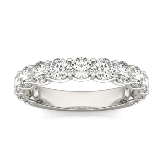 Anillo de media eternidad con diamantes cultivados en laboratorio de 2 1/15 CTW en oro de 14K, foto 1