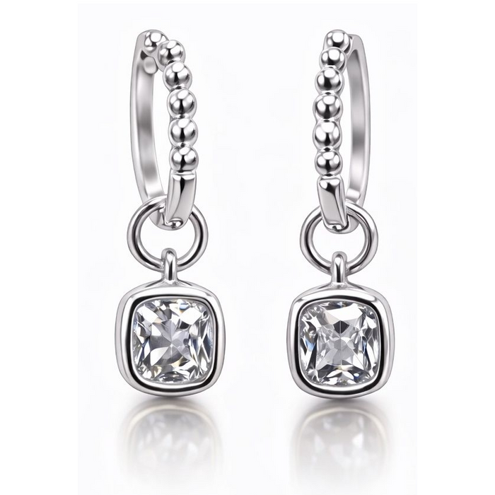 1 CTW Lab-Created Moissanite Drop Earrings in Gold Vermeil, photo 4