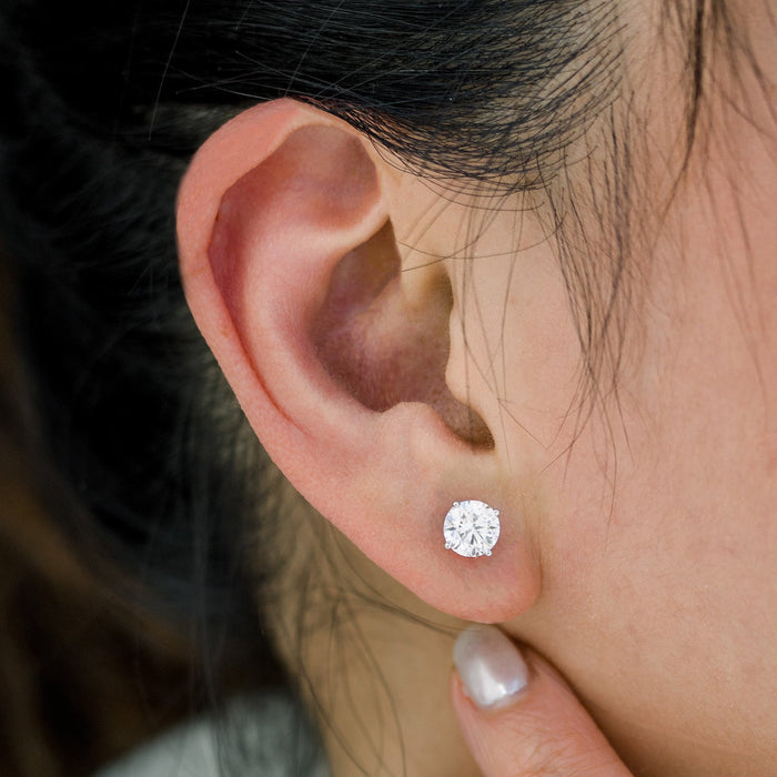 2.50 CTW Lab-Created Moissanite Studs in 14K Yellow Gold, photo 5