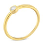 Anillo Miracle-Set con diamantes de 1/20 ct. p.t. en plata de ley bañada en oro amarillo de 14K, foto 1