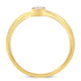 Anillo Miracle-Set con diamantes de 1/20 ct. p.t. en plata de ley bañada en oro amarillo de 14K, foto 2