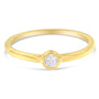 Anillo Miracle-Set con diamantes de 1/20 ct. p.t. en plata de ley bañada en oro amarillo de 14K, foto 4