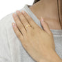 Anillo Miracle-Set con diamantes de 1/20 ct. p.t. en plata de ley bañada en oro amarillo de 14K, foto 3