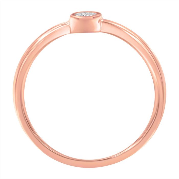 1/20 Ct. T.W. Miracle-Set Diamond Ring in 14K Rose Gold-Plated Sterling Silver, photo 2