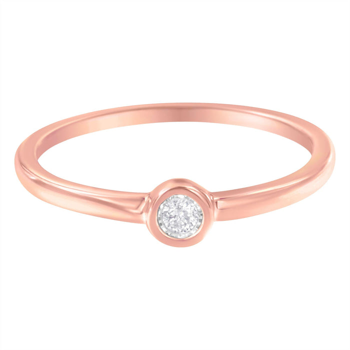 1/20 Ct. T.W. Miracle-Set Diamond Ring in 14K Rose Gold-Plated Sterling Silver, photo 4