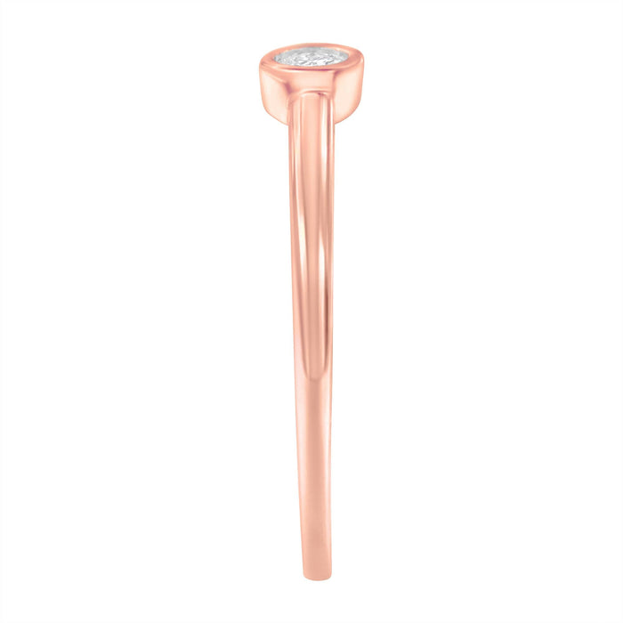 1/20 Ct. T.W. Miracle-Set Diamond Ring in 14K Rose Gold-Plated Sterling Silver, photo 5