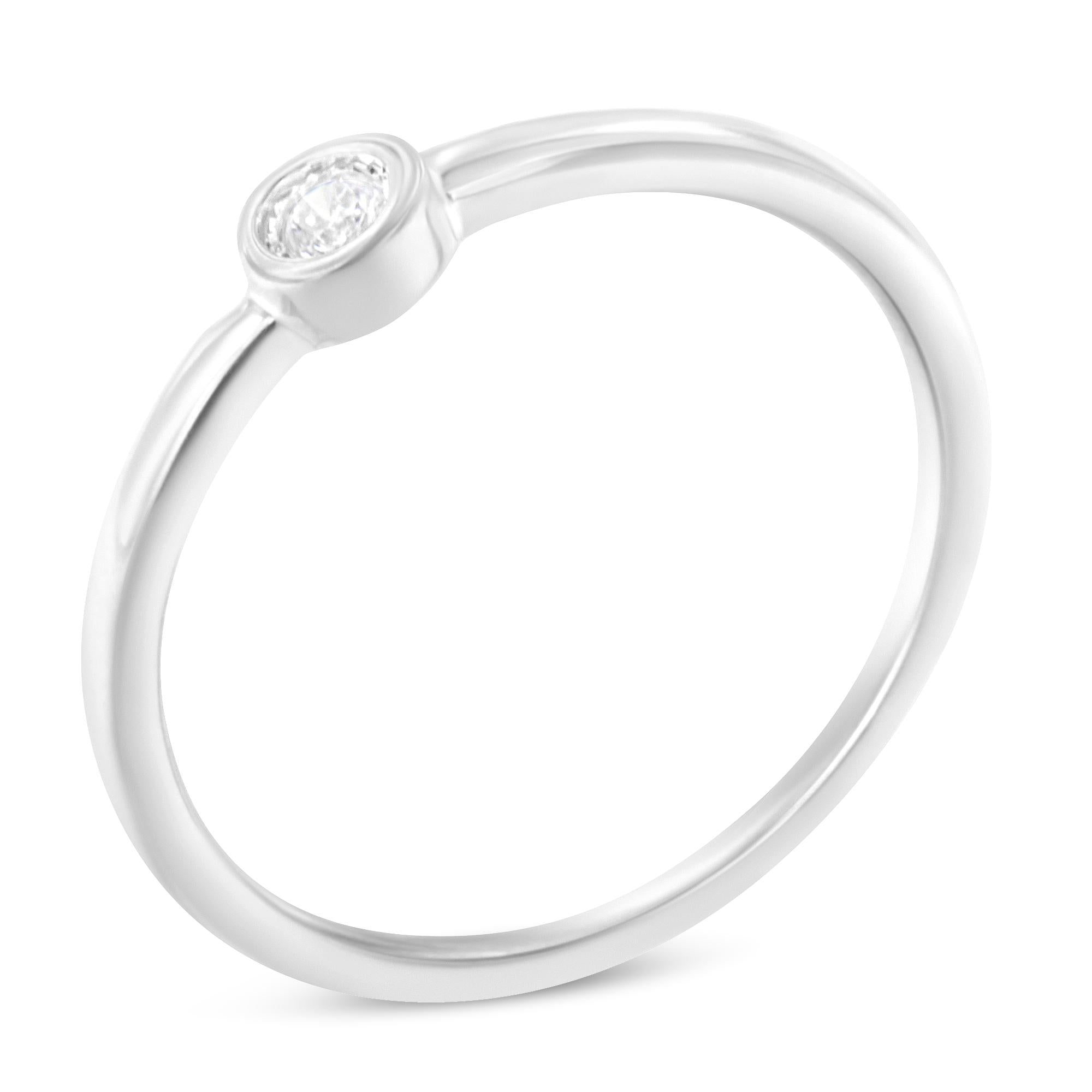0.05 Ct. T.W. Miracle-Set Diamond Round-Shaped Promise Ring in Sterling Silver, photo 1