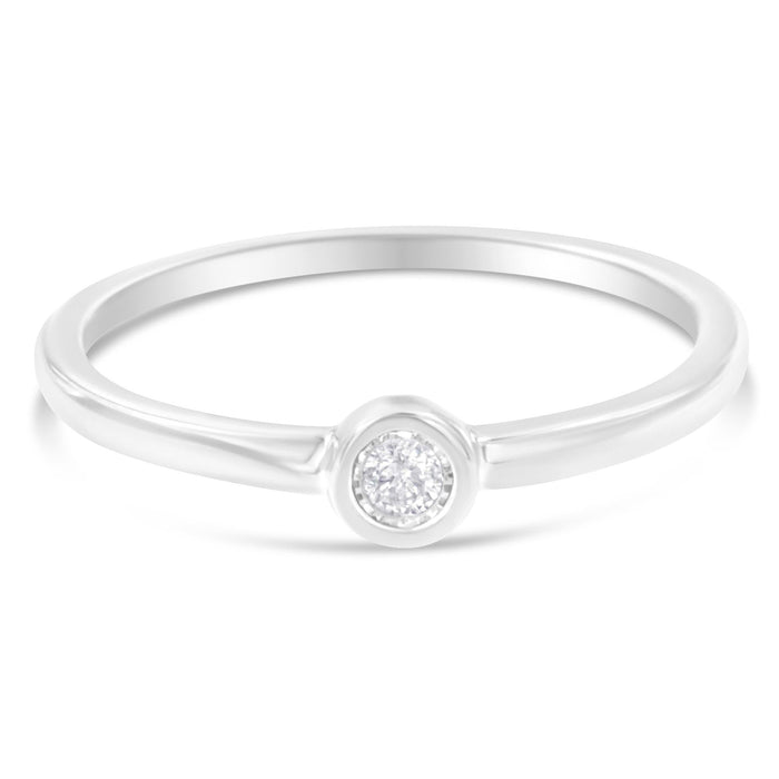0.05 Ct. T.W. Miracle-Set Diamond Round-Shaped Promise Ring in Sterling Silver, photo 4