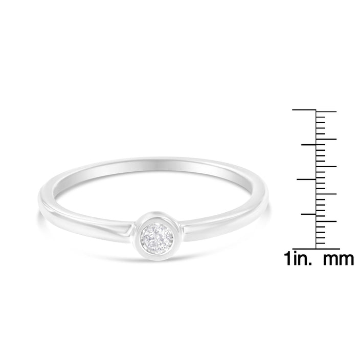0.05 Ct. T.W. Miracle-Set Diamond Round-Shaped Promise Ring in Sterling Silver, photo 6