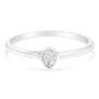 1/20 Ct. T.W. Diamond Teardrop Pear-Shaped Miracle-Set Petite Promise Ring in Sterling Silver, photo 4